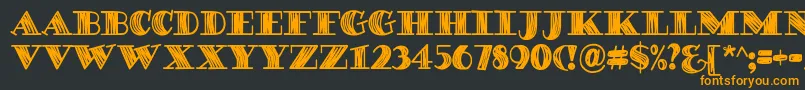 DegawsDemo Font – Orange Fonts on Black Background