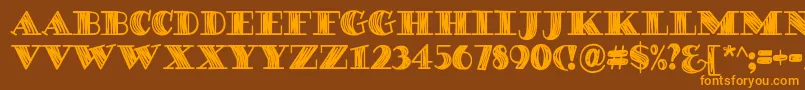 DegawsDemo Font – Orange Fonts on Brown Background