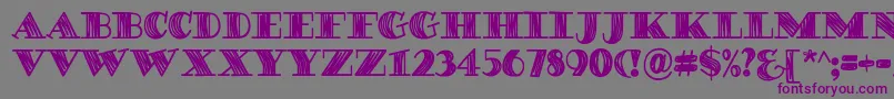 DegawsDemo Font – Purple Fonts on Gray Background