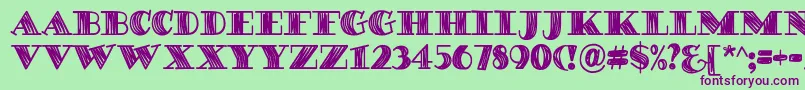 DegawsDemo Font – Purple Fonts on Green Background