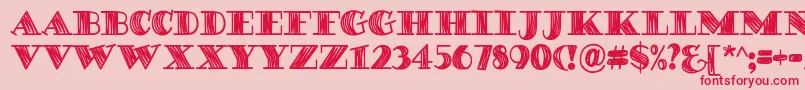 DegawsDemo Font – Red Fonts on Pink Background