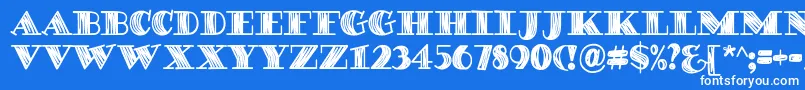 DegawsDemo Font – White Fonts on Blue Background