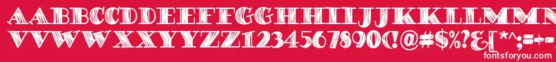 DegawsDemo Font – White Fonts on Red Background