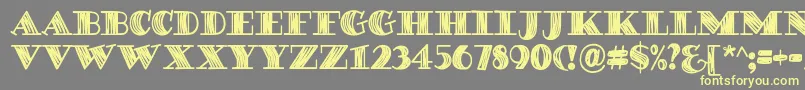 DegawsDemo Font – Yellow Fonts on Gray Background