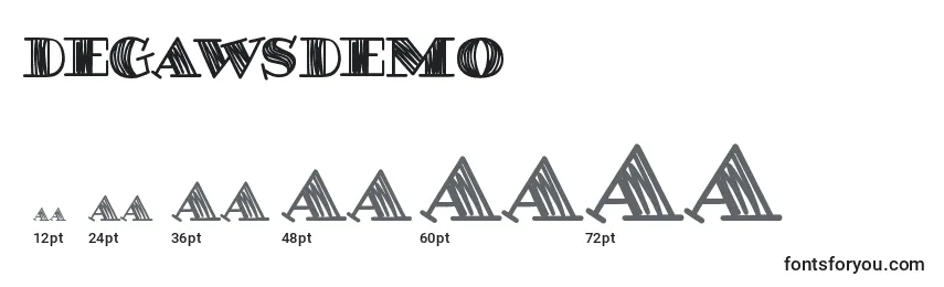 Размеры шрифта DegawsDemo