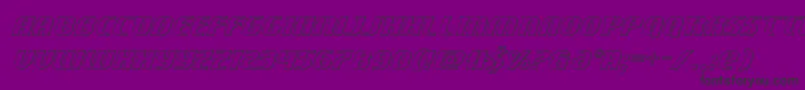 Centaurusout Font – Black Fonts on Purple Background