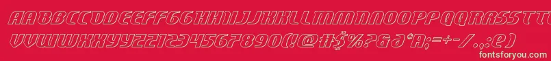 Centaurusout Font – Green Fonts on Red Background