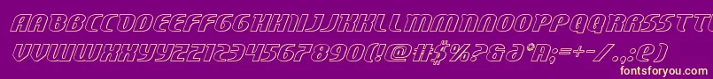 Centaurusout Font – Yellow Fonts on Purple Background