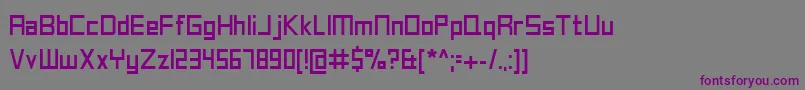 Czcionka Cone – fioletowe czcionki na szarym tle