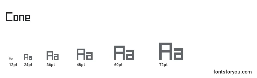 Cone Font Sizes