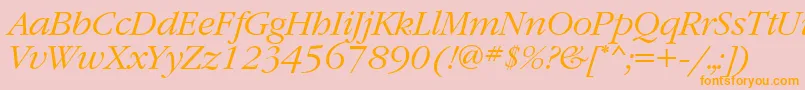 Grd46C Font – Orange Fonts on Pink Background