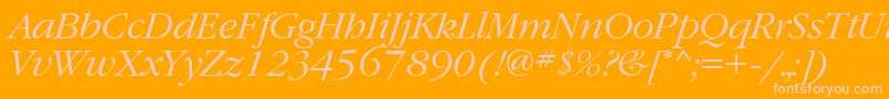 Grd46C Font – Pink Fonts on Orange Background