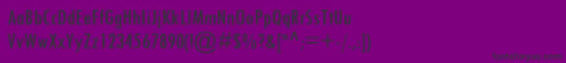 TwCenMtCondensed Font – Black Fonts on Purple Background