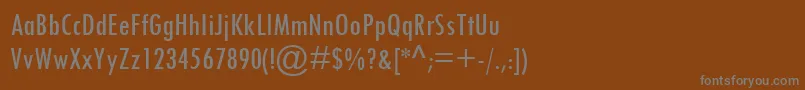 TwCenMtCondensed Font – Gray Fonts on Brown Background