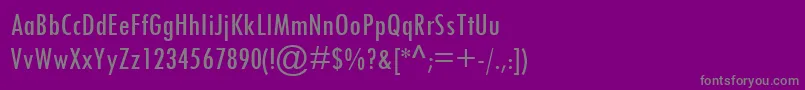TwCenMtCondensed Font – Gray Fonts on Purple Background