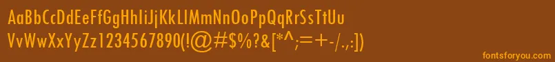 TwCenMtCondensed Font – Orange Fonts on Brown Background