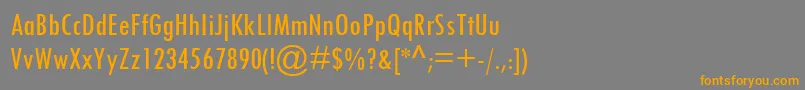 TwCenMtCondensed Font – Orange Fonts on Gray Background