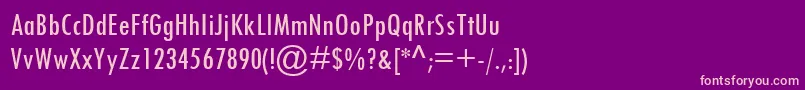 TwCenMtCondensed Font – Pink Fonts on Purple Background