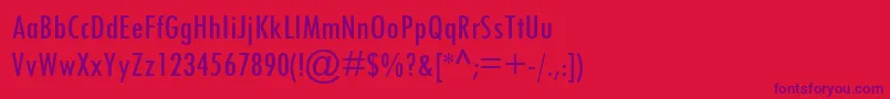 TwCenMtCondensed Font – Purple Fonts on Red Background