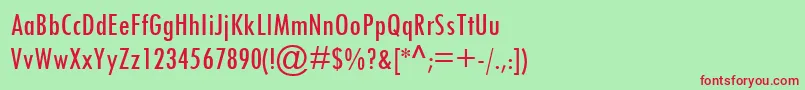 TwCenMtCondensed Font – Red Fonts on Green Background