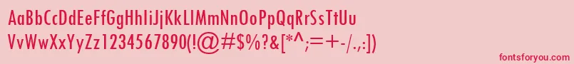 TwCenMtCondensed Font – Red Fonts on Pink Background