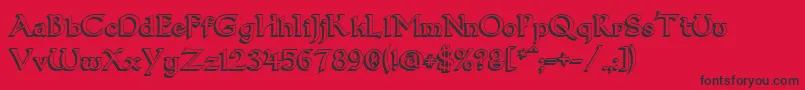 Dumbledor13D Font – Black Fonts on Red Background