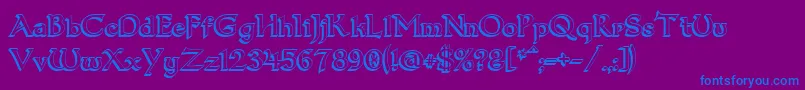 Dumbledor13D Font – Blue Fonts on Purple Background