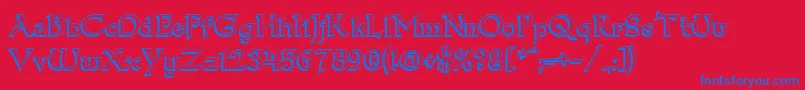 Dumbledor13D Font – Blue Fonts on Red Background