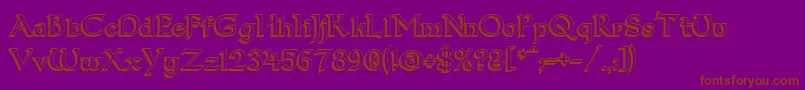 Dumbledor13D Font – Brown Fonts on Purple Background
