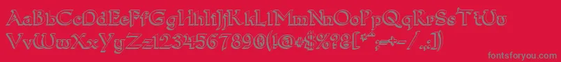 Dumbledor13D Font – Gray Fonts on Red Background