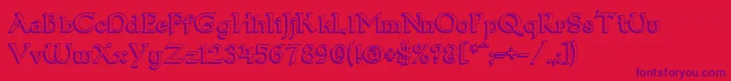 Dumbledor13D Font – Purple Fonts on Red Background