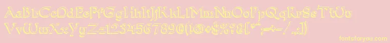 Dumbledor13D Font – Yellow Fonts on Pink Background