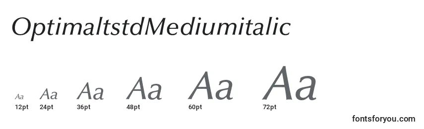 Размеры шрифта OptimaltstdMediumitalic