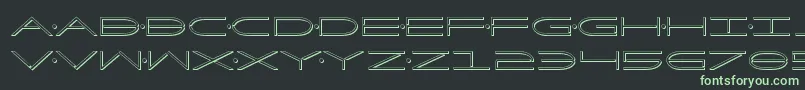 フォントFactor3D – 黒い背景に緑の文字