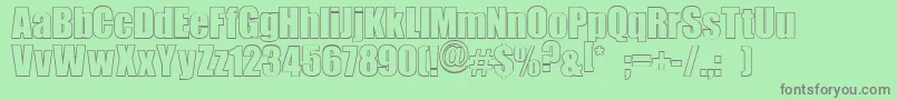 LeMans Font – Gray Fonts on Green Background