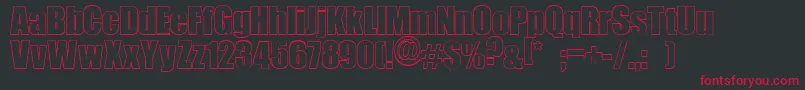 LeMans Font – Red Fonts on Black Background