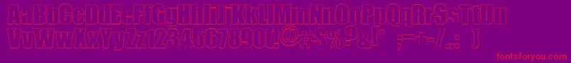 LeMans Font – Red Fonts on Purple Background