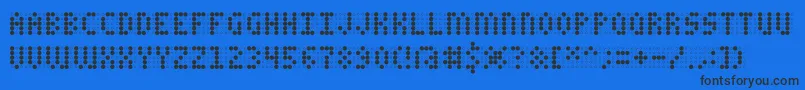 CharailleAoe Font – Black Fonts on Blue Background