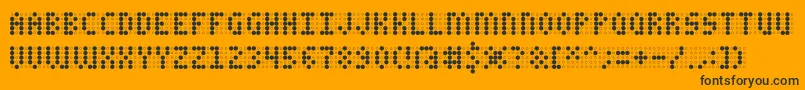 CharailleAoe Font – Black Fonts on Orange Background