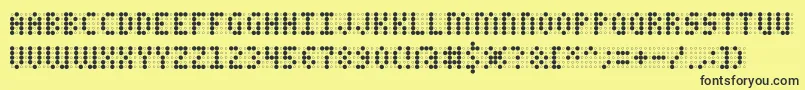 CharailleAoe Font – Black Fonts on Yellow Background