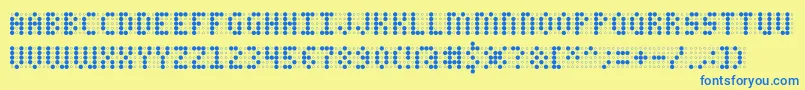 CharailleAoe Font – Blue Fonts on Yellow Background