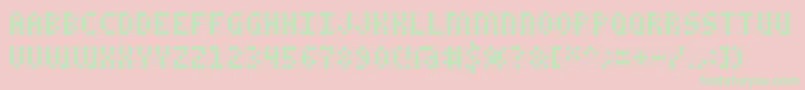 CharailleAoe Font – Green Fonts on Pink Background