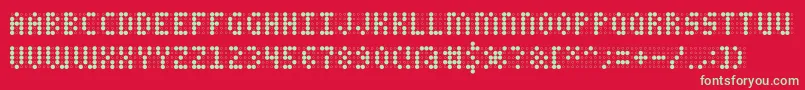 CharailleAoe Font – Green Fonts on Red Background
