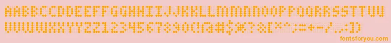 CharailleAoe Font – Orange Fonts on Pink Background