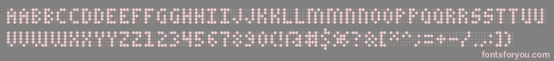 CharailleAoe-Schriftart – Rosa Schriften auf grauem Hintergrund