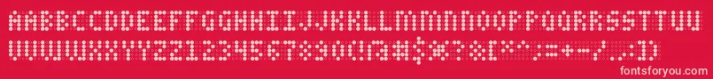 CharailleAoe Font – Pink Fonts on Red Background