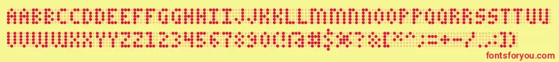 CharailleAoe Font – Red Fonts on Yellow Background