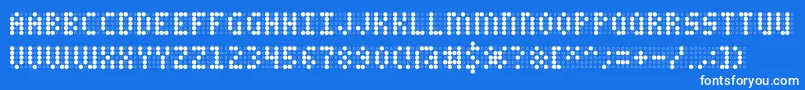 CharailleAoe Font – White Fonts on Blue Background