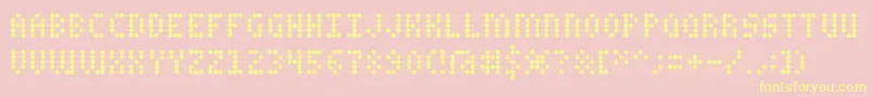 CharailleAoe-Schriftart – Gelbe Schriften auf rosa Hintergrund