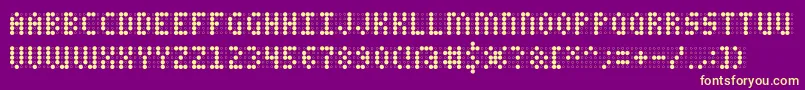 CharailleAoe Font – Yellow Fonts on Purple Background